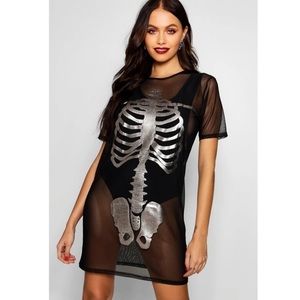 Sheer Skeleton Dress perfect for Halloween!